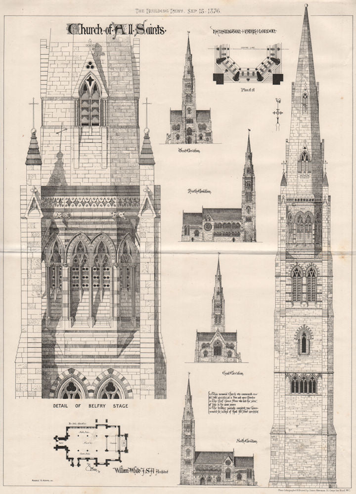 All Saints church, Kensington Park, London; William White, Architect 1876